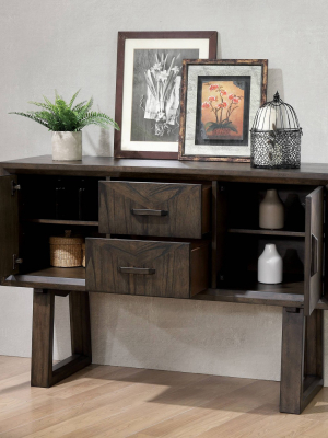 Algona 2 Drawer Server Dark Walnut - Homes: Inside + Out