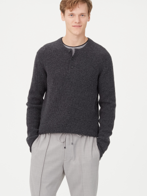 Plaited Henley Sweater