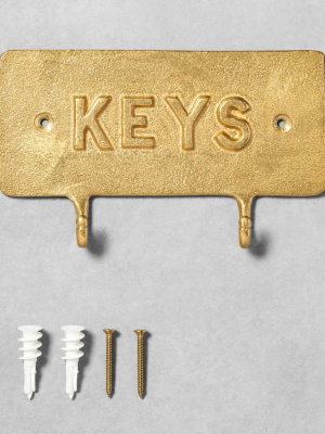 'keys' Brass Hook Entryway Sign - Hearth & Hand™ With Magnolia