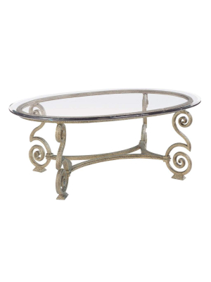 Solano Oval Glass Top Cocktail Table