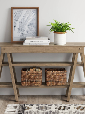 30" Burke Trestle Wooden Horizontal Bookshelf Natural - Threshold™