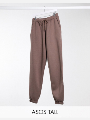 Asos Design Tall Two-piece Oversized Jogger In Cocoa