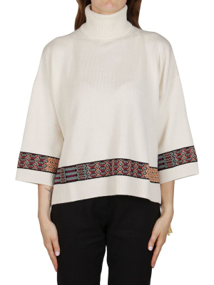 Etro Intarsia-trim Roll-neck Jumper