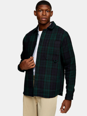 Green Black Watch Overshirt