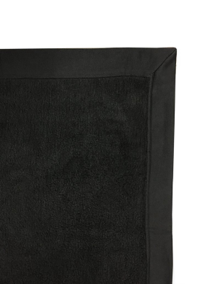 Shimuchan & Shimuko Logo Fleece Blanket In Black