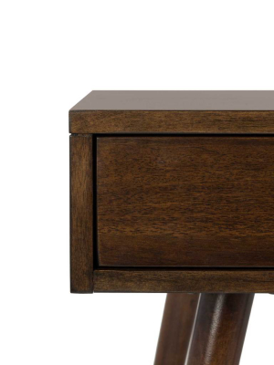 Ledger Gold Cap End Table Brown