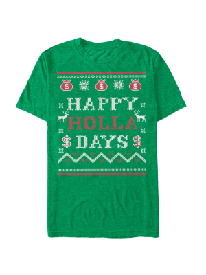 Men's Lost Gods Ugly Christmas Holla Days T-shirt