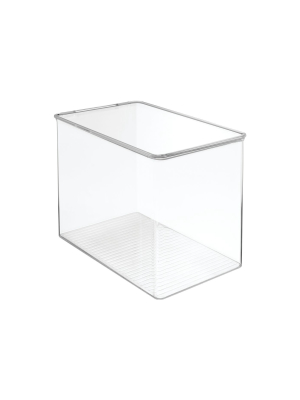 Mdesign Stackable Bathroom Storage Bin Box With Lid, 2 Pack