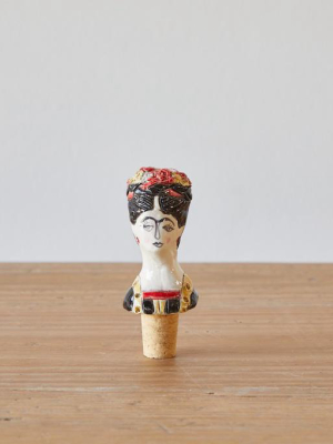 Frida Kahlo Ceramic Wine Stopper