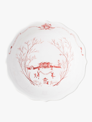 Country Estate Winter Frolic Ruby 10" Serving Bowl