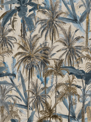 The Jungle Wallpaper In Smoke Blue From The Wallpaper Compendium Collection By Mind The Gap