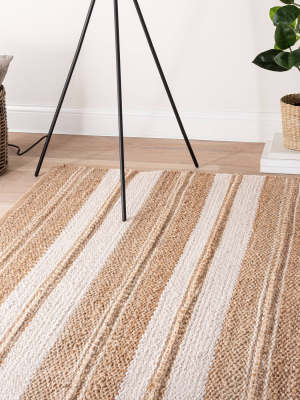 Riverton Hand Woven Striped Area Rug Tan - Threshold™ Designed With Studio Mcgee