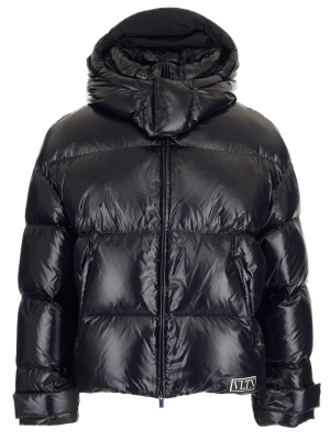 Valentino Vltn Hooded Down Jacket