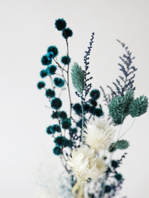 Petite Dried Flower Bundle In Blue - 8-16"