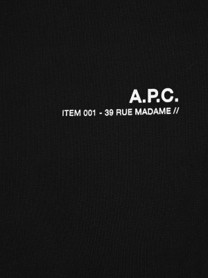 A.p.c. Item Logo Embroidered Sweatshirt