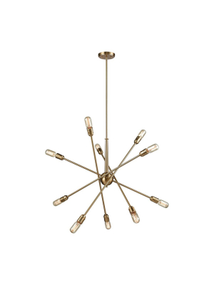 Delphine 10 Chandelier In Satin Brass Design By Bd Fine Lighting