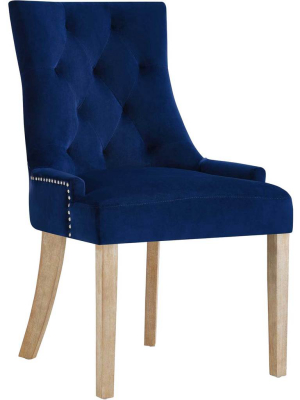 Preston Velvet Dining Chair Navy