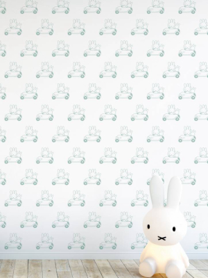 Miffy Cars Kids Wallpaper In Green By Kek Amsterdam