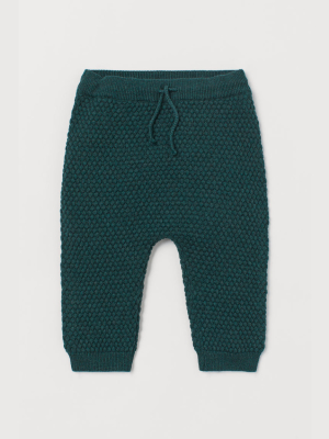 Textured-knit Pants