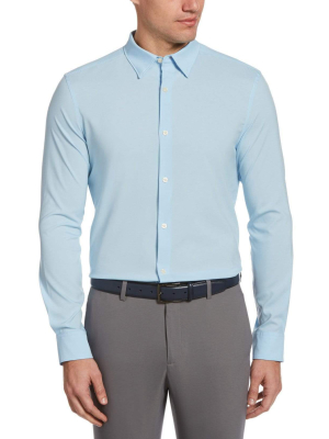 Total Stretch Slim Fit Heathered Shirt