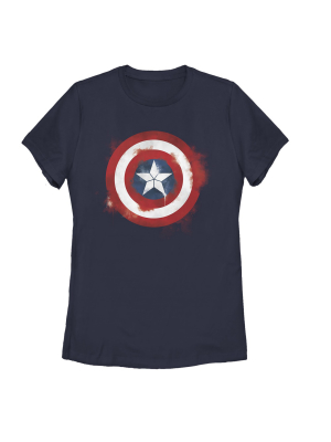 Women's Marvel Avengers: Endgame Cap Smudged Shield T-shirt