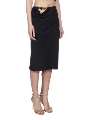 Versace Medusa Detail Midi Skirt