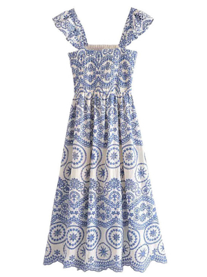 'dareca' Embroidered Cut-out Maxi Dress