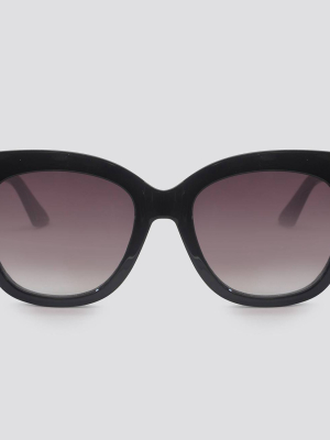 Women's Cateye Plastic Sunglasses - A New Day™ Black