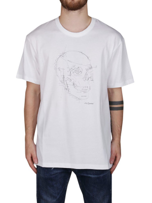 Alexander Mcqueen Skull Printed Crewneck T-shirt