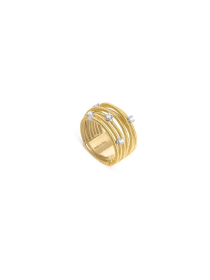 Marco Bicego® Bi49 Collection 18k Yellow Gold And Diamond Multi Row Band