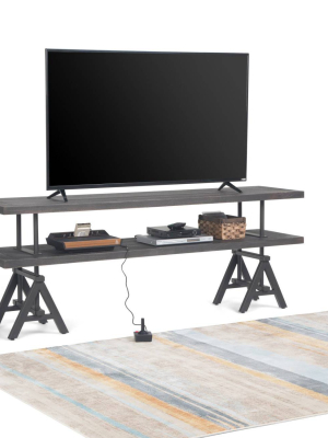 72" Borden Tv Stand Distressed Dark Brown - Wyndenhall