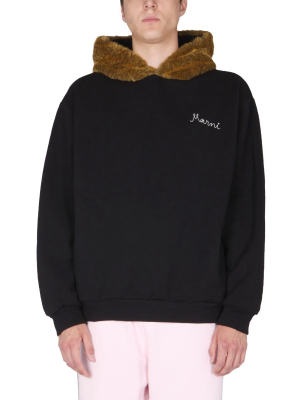 Marni Logo Embroidered Hoodie