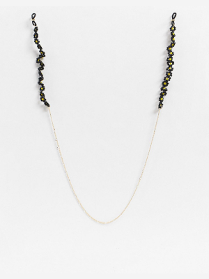 Asos Design Sunglasses Chain In Daisy Beads