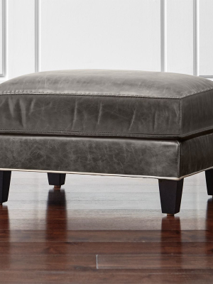 Eiffel Leather Ottoman