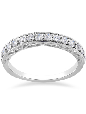 Pompeii3 1/2 Ct Vivian Lab Created Diamond Wedding Ring 14k White Gold