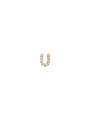 Diamond Letter U Charm