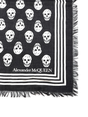 Alexander Mcqueen All Over Skull Scarf