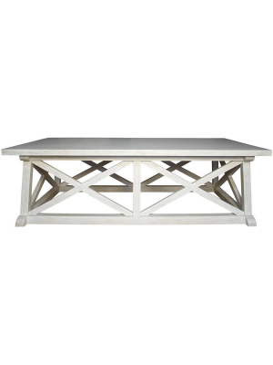 Noir Sutton White Coffee Table