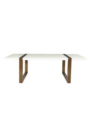 Mr. Brown Mercer Dining Table - Smooth White Gesso