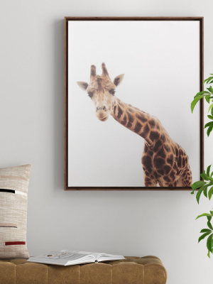 24" X 30" Giraffe Framed Wall Art Pink - Project 62™