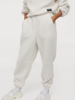 Faux Shearling Joggers