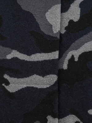 Valentino Camouflage Print Scarf