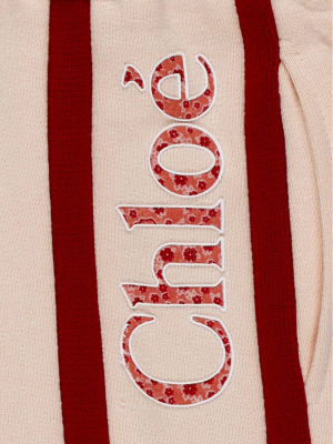 Chloé Kids Logo Embroidered Sweatpants