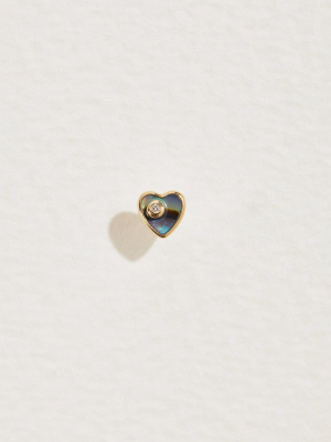 Heart Diamond Stud