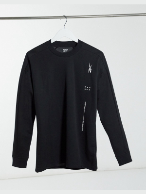 Reebok Training Edgeworks Long Sleeve T-shirt In Black