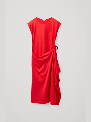 Sleeveless Cotton Wrap Dress