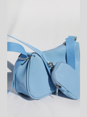 Baby Blue Multi Pocket Cross Body Bag