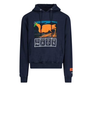 Heron Preston Graphic Print Drawstring Hoodie