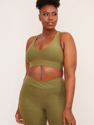 Recycled Racerback Bra - Eucalyptus