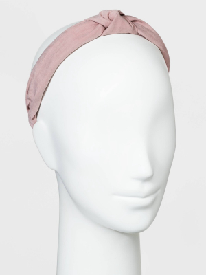 Soft Suede Fabric Knot Headband - Universal Thread™